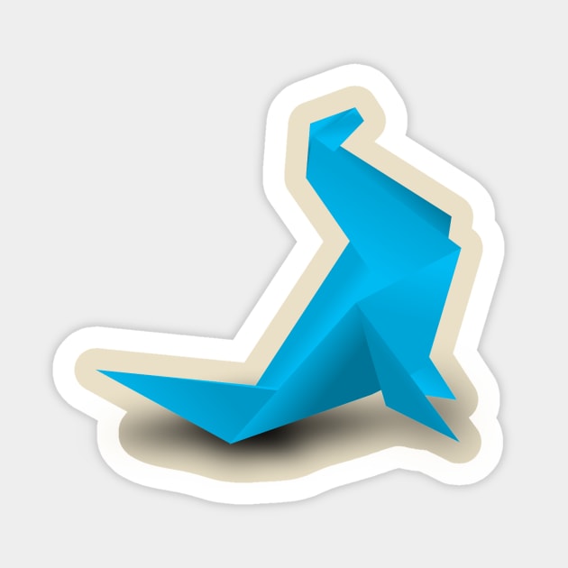 Origami Sea Lion T-Shirt Sticker by bazza234